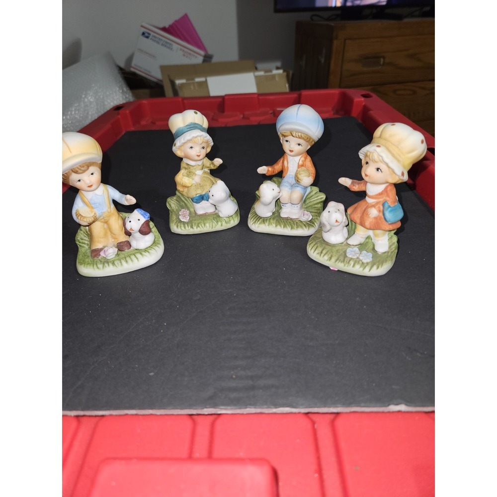 Vintage 1970s Homeco Puppies And Kittens Statues Lot 1430 - Picture 1 of 5